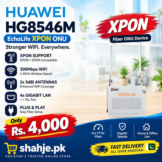 Huawei EchoLife HG8546M XPON ONU 5dBi Fiber Router Gigabit LAN - Rs. 4,000