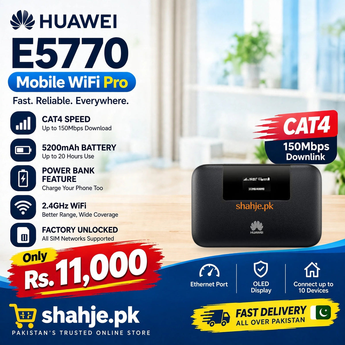 Huawei E5770 Mobile WiFi Pro - shahje.pk banner