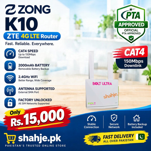 ZONG ZTE K10 4G LTE Router - shahje.pk banner