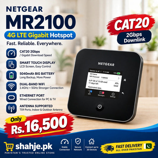 Netgear Nighthawk M2 MR2100 Cat20 4G LTE Hotspot - 5040mAh, TS9 Antenna Ports - Rs. 16,500