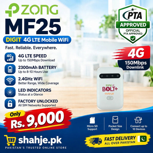 ZONG DIGIT MF25 4G LTE Mobile WiFi - shahje.pk banner