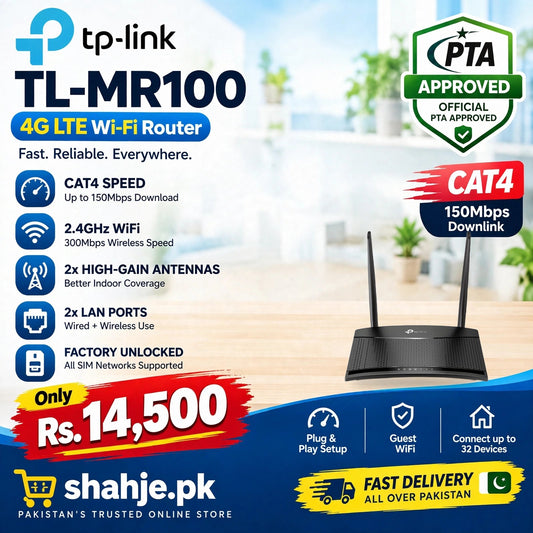 TP-Link TL-MR100 4G LTE WiFi Router - shahje.pk banner