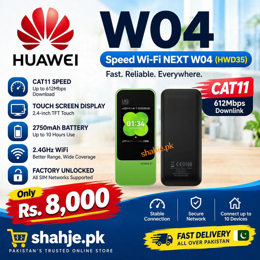 Huawei Speed Wi-Fi NEXT W04 HWD35 Cat11 Pocket WiFi Touchscreen 2750mAh - Rs. 8,000